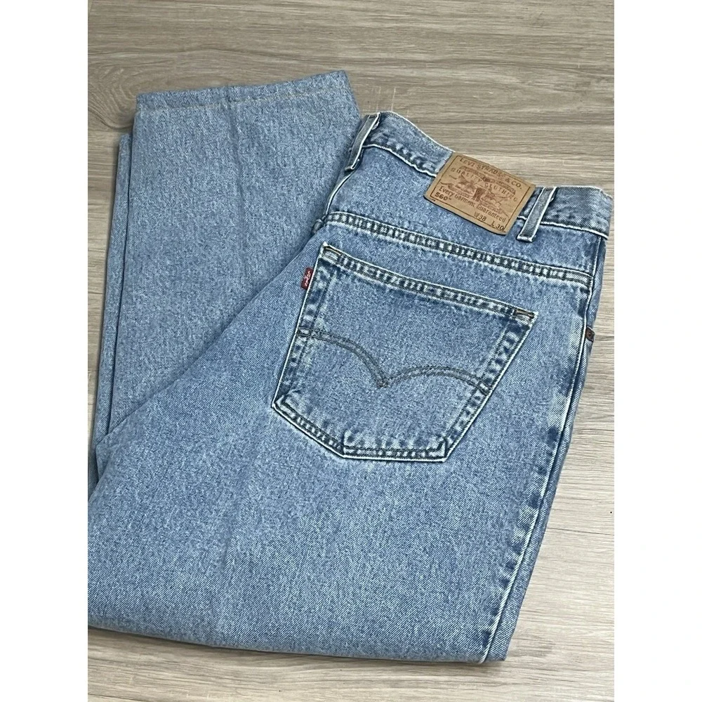 Vintage Levi's 560 Loose Fit Tapered Leg Jeans Light Wash Y2K 38x30(Fits 38x28)